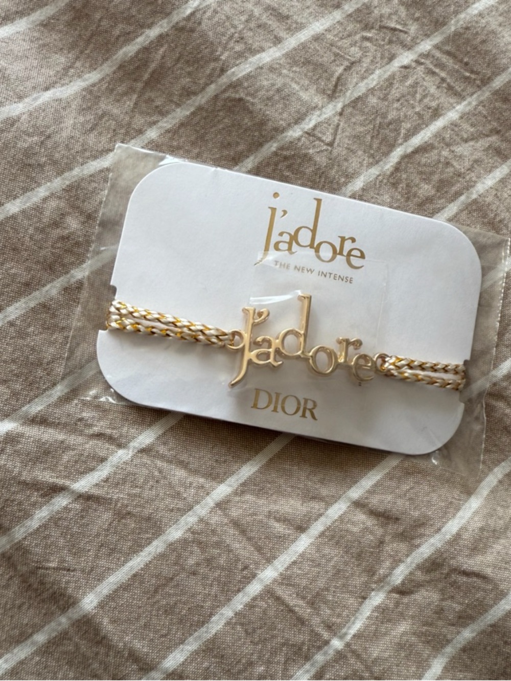 Dior Gold 'J'adore' Braided Cord Bracelet
